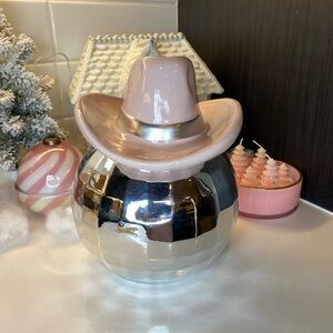 Pink Cowgirl Disco Cookie Jar